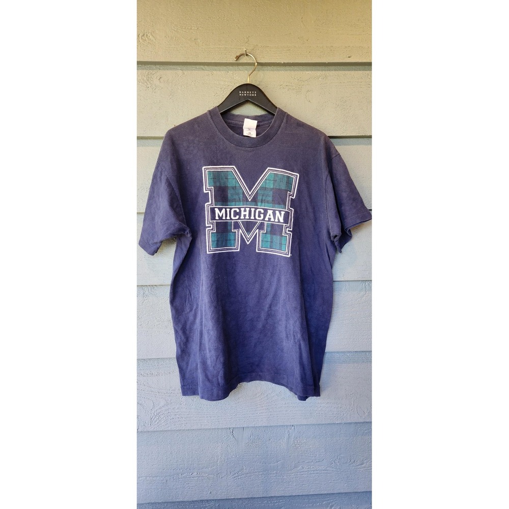 Vintage Michigan Wolverines Shirt Mens XL NCAA Football Fruit Of The Loom 90s